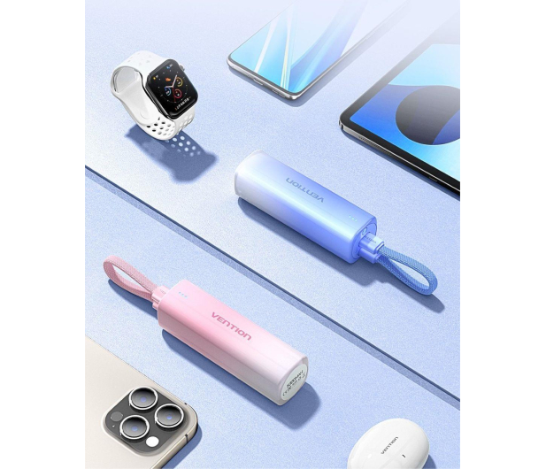 Vention Powerbank 20W PD USB-C Lightning 5000 mAh niebieski gradient - 1543376 - zdjęcie 3